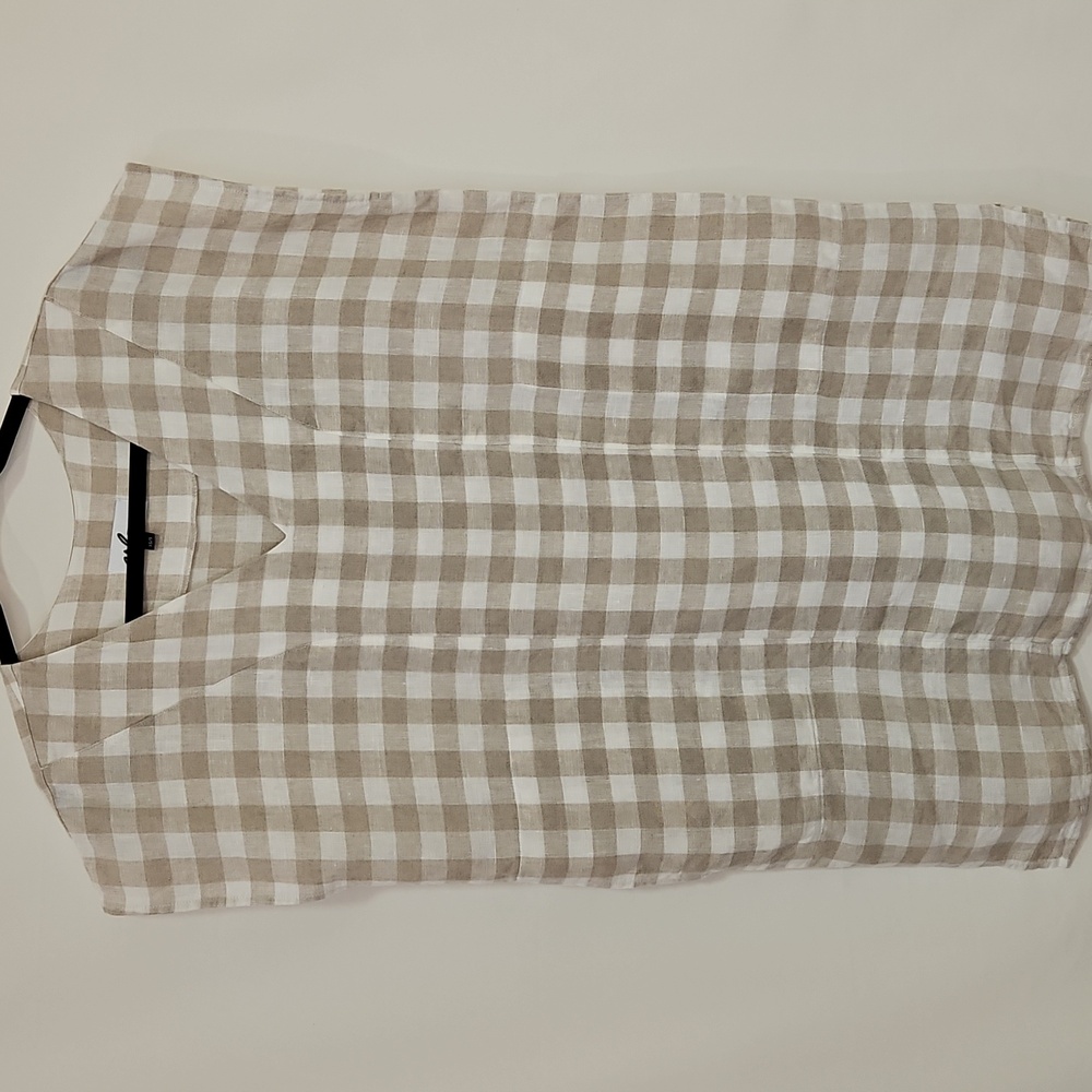Arloom  Lola Linen Gingham Kaftan  XS/S - Picture 2 of 11